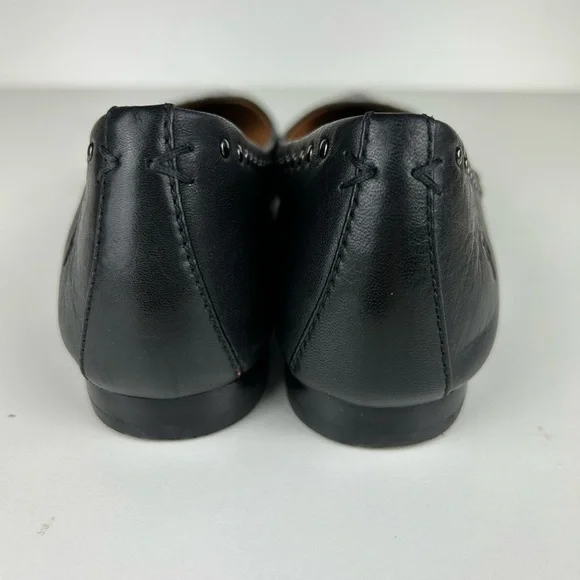 FRYE DARK GUNMETAL LEATHER SIENNA MICRO STUD BALLET FLATS SHOE SIZE 7 - Picture 9 of 12